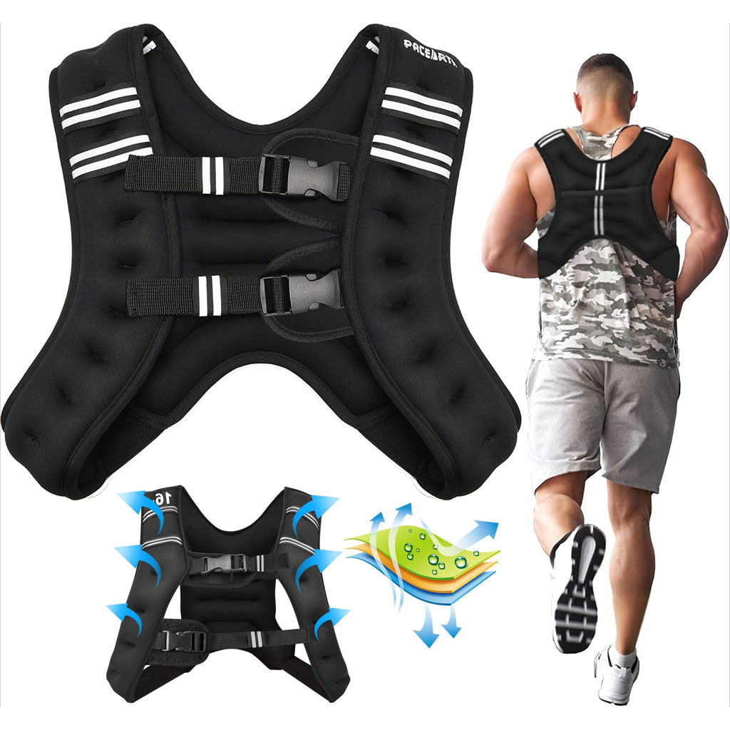 Gilet lesté d’entrainement 5KG réglable avec bretelles élargies – صدرية تدريبات للمحترفين تنزوت