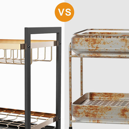 Égouttoir à Vaisselle 2 Niveaux Gold pour Comptoir de Cuisine – حامل أواني ذهبي