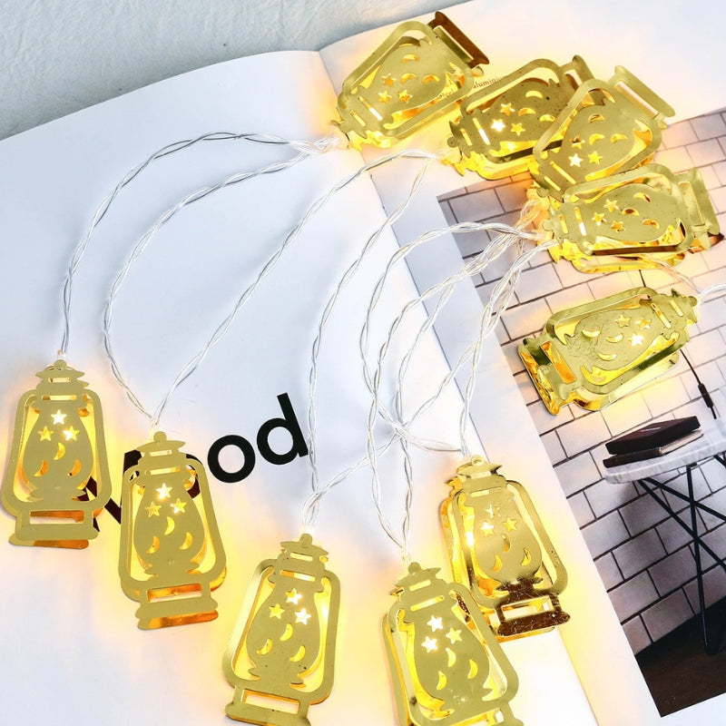 Guirlande lumineuse d'ampoule de lanterne de Ramadan 10 pièce