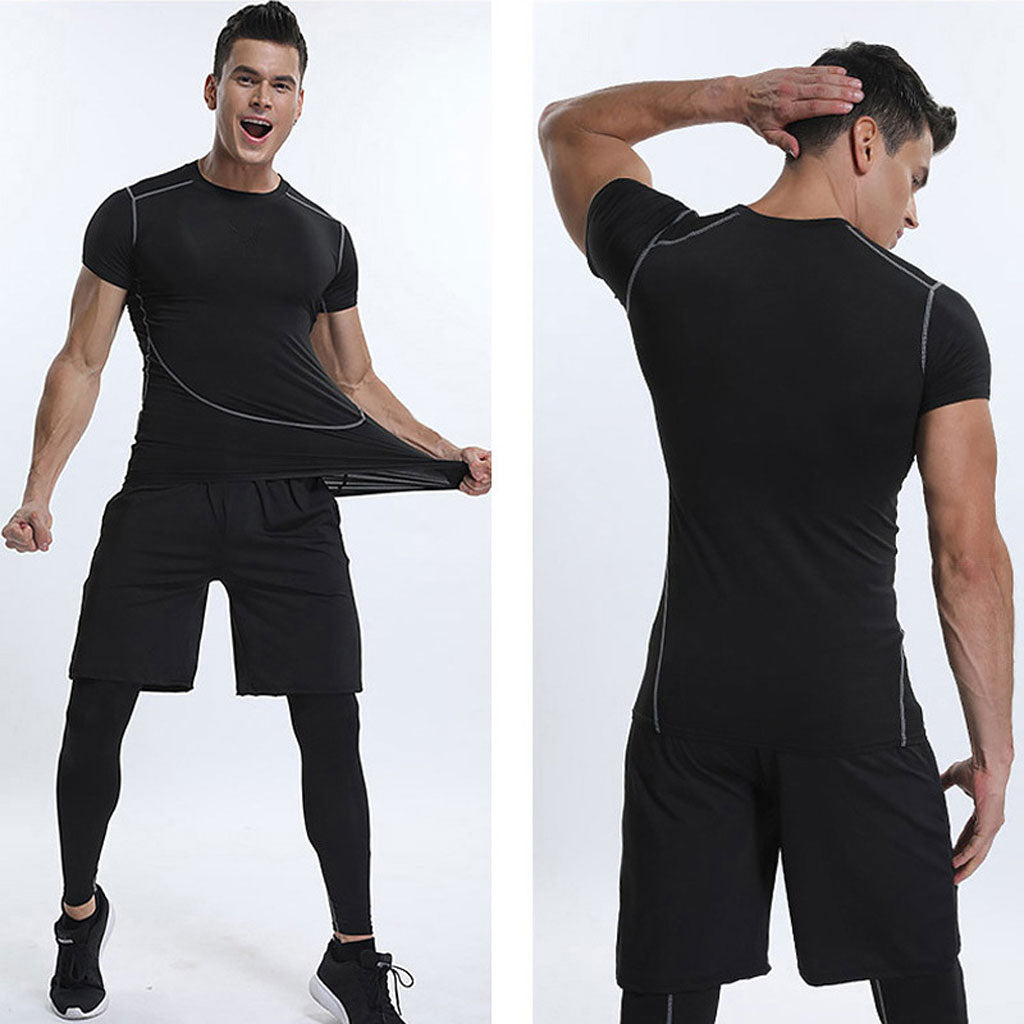 GYM Sport Kit Compression pour Hommes 3 pcs - طقم رياضي 3 قطع