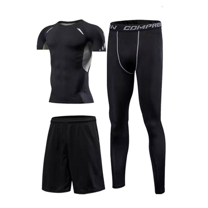GYM Sport Kit Compression pour Hommes 3 pcs - طقم رياضي 3 قطع