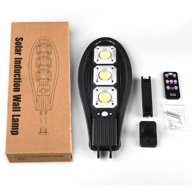 Lampe solaire LED 2000 Watts avec détecteur de mouvement PIR imperméable