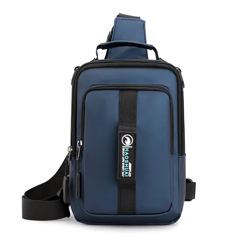 Sacoche Oxford imperméable multifonctionnel avec Sortie De charge usb pour hommes V3