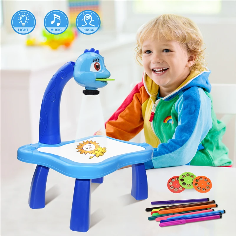 Projecteur à LED pour Enfant avec Table de Dessin Artistique