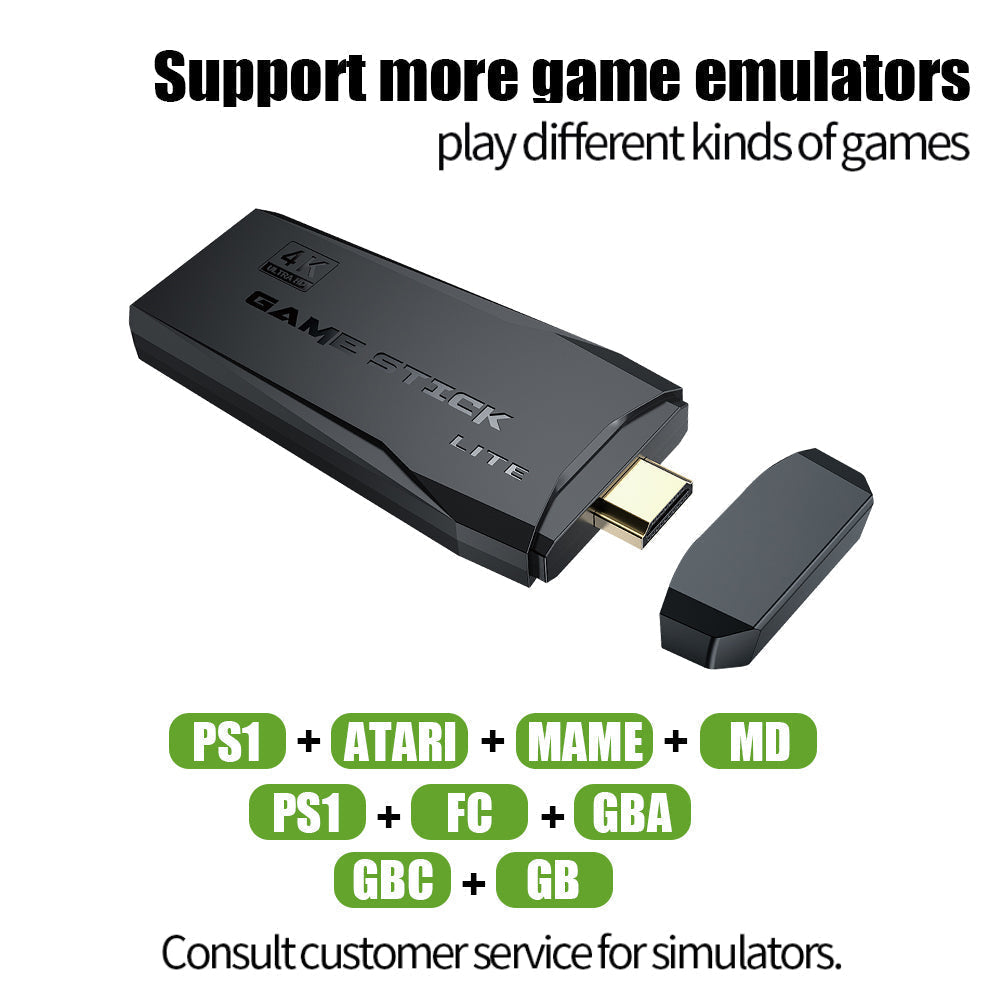 Console de jeu vidéo rétro avec 10000 jeux intégrés +2 manette sans fil 4K HDMI