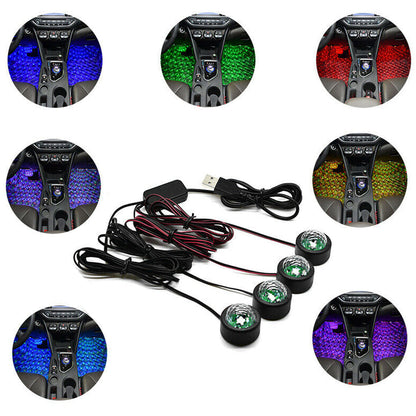 Car atmosphere Lumière RGB 4en1 USB 12V