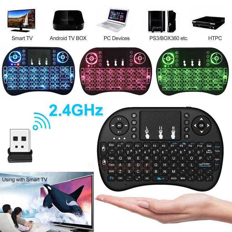 Clavier et Pad sans fil Tricolor rétroéclairé USB multimédia contrôle