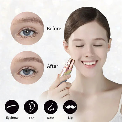 Rasoir électrique 2 en 1 pour femmes Rechargeable épilateur Facial sans douleur