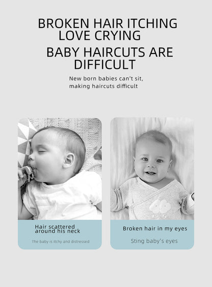 Tondeuse à cheveux à aspiration automatique pour bébé avec affichage numérique ultra-silencieuse