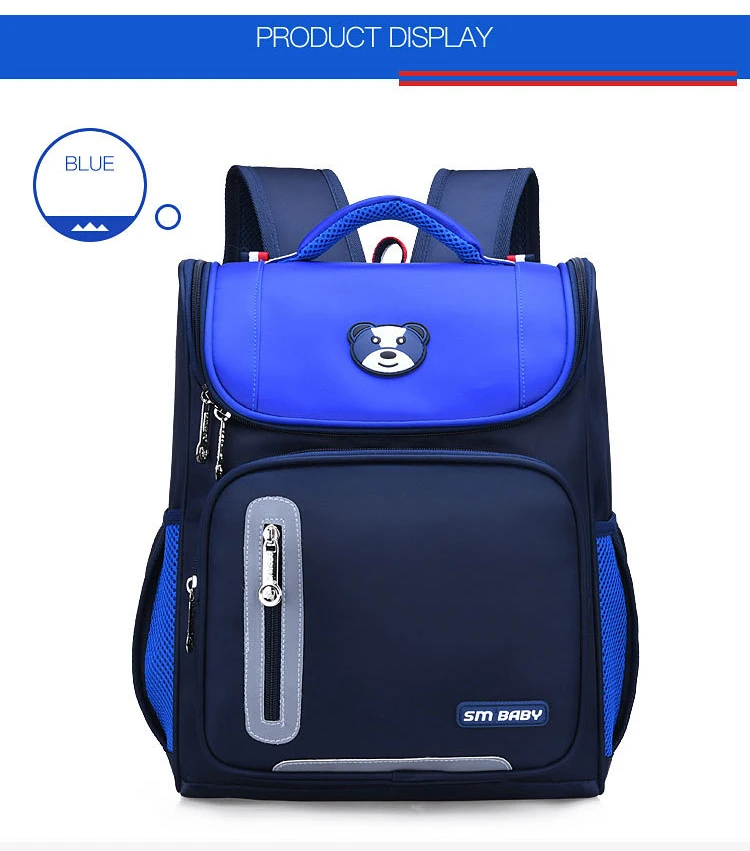 Sac à Dos orthopédique d’école primaire pour Enfant Garçon et Fille Étanche – Bleu