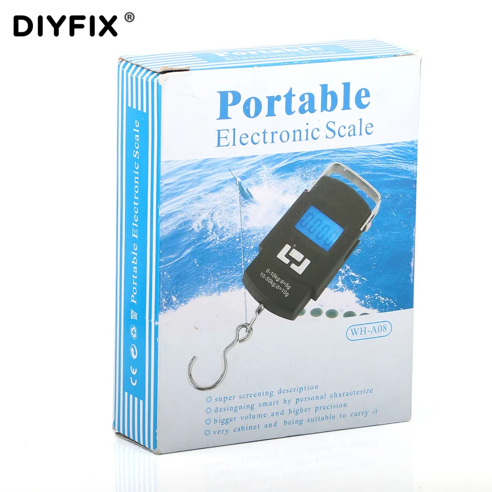 Balance à bagages numérique portable avec écran LCD 50KG/10G WH-A08