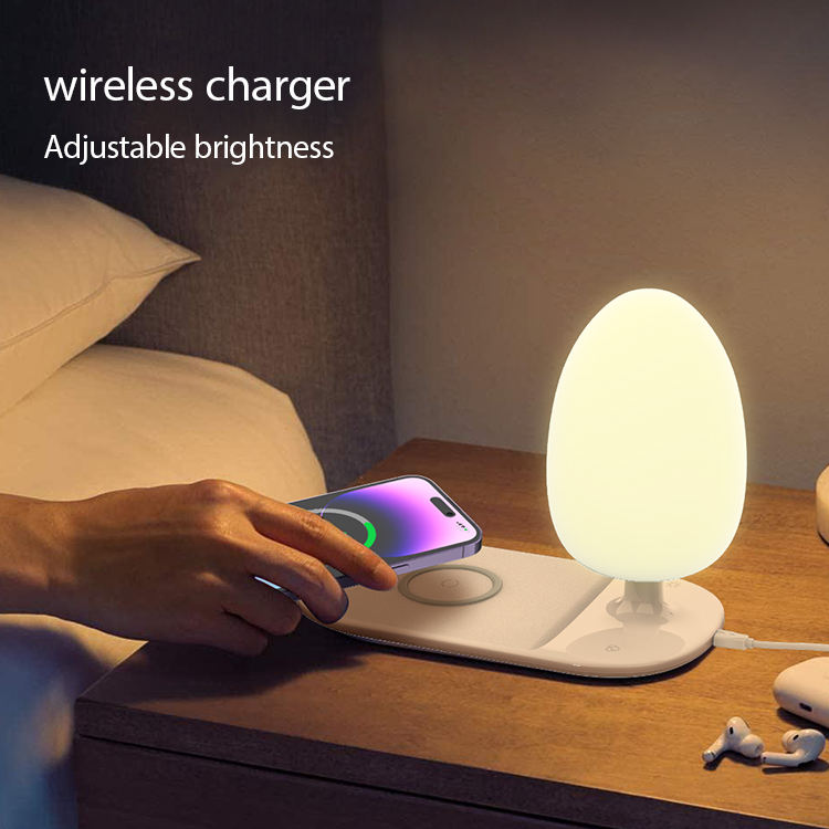 Veilleuse à luminosité réglable, chargeur de téléphone sans fil LDNIO Y3 - تنزوت