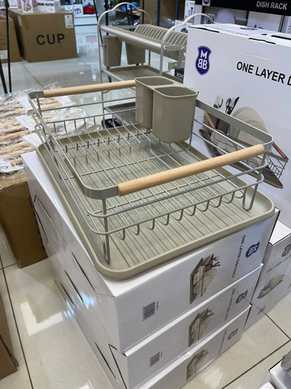 Égouttoir à vaisselle de haute qualité à deux niveaux avec plateau – مجفف أواني في المطبخ