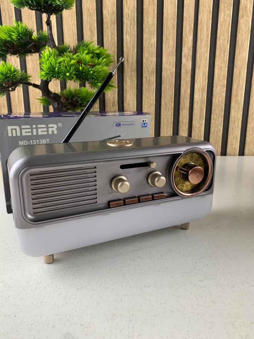 Radio Portable Rétro et Haut Parleur Bluetooth Style Vintage MD-1313BT – مكبر صوت بلوتوث