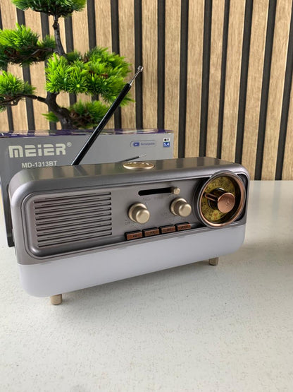 Radio Portable Rétro et Haut Parleur Bluetooth Style Vintage MD-1313BT – مكبر صوت بلوتوث