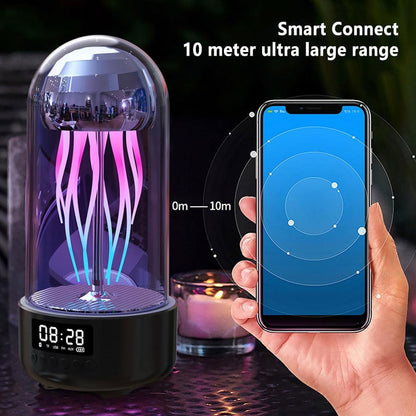 Haut-parleur Bluetooth Méduse, Aquarium avec lumière d'ambiance 7 couleurs
