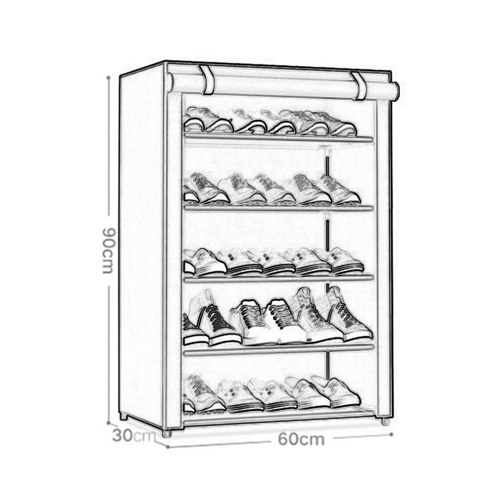 Armoire Chaussures 5 niveaux étagères 15 paires ou plus très pratique pour Salon, Chambre et Entrée