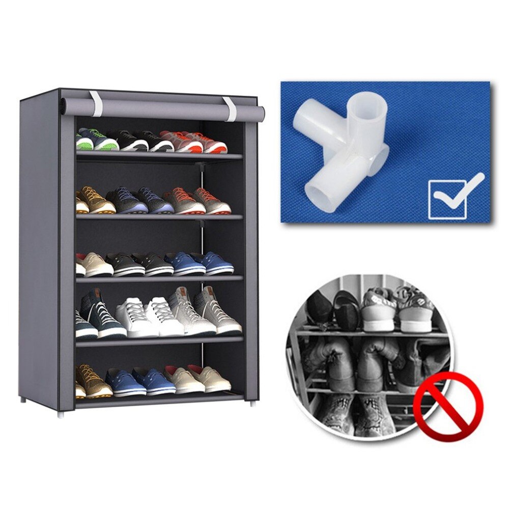 Armoire Chaussures 5 niveaux étagères 15 paires ou plus très pratique pour Salon, Chambre et Entrée