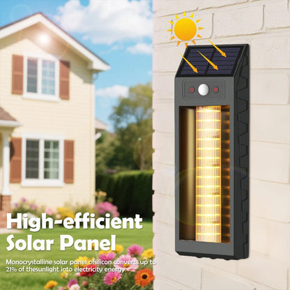 Lanterne Murale Solaire avec Lumière Colorées et Détecteur de Mouvements – مصباح خارجي يعمل بالطاقة الشمسية