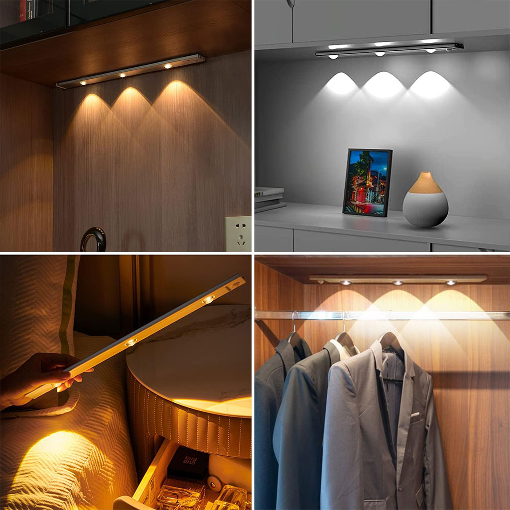 Lampe LED Rechargeable avec Détecteur De Mouvement Intérieur 3 Modes – مصباح مناطق ضيقة بعدة أوضاع