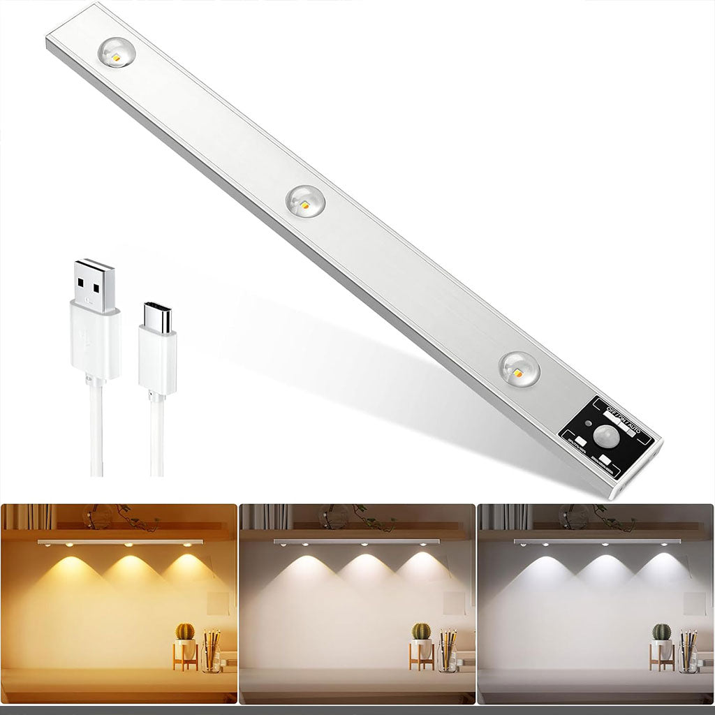 Lampe LED Rechargeable avec Détecteur De Mouvement Intérieur 3 Modes 40CM – مصباح مناطق ضيقة بعدة أوضاع
