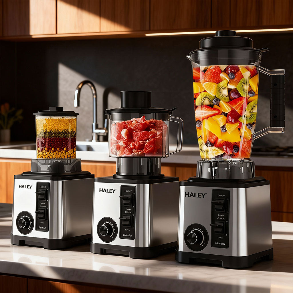 Blender Mixeur Electrique 3 En 1 Avec Mini Hachoir Et Moulin HALEY HY-2714 – خلاط كهربائي 3 في 1 مع مفرمة ومطحنة