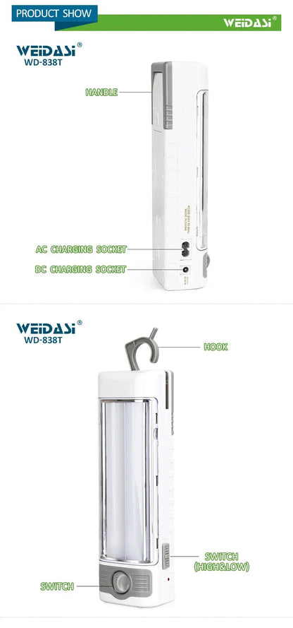 Lampe De Secours Rechargeable Weidasi WD-838T
