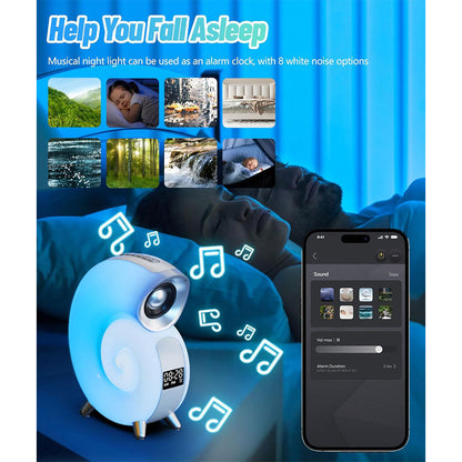 Lampe de Table avec Haut-parleur Bluetooth RGB – مكبر صوت ومنبه على شكل محارة