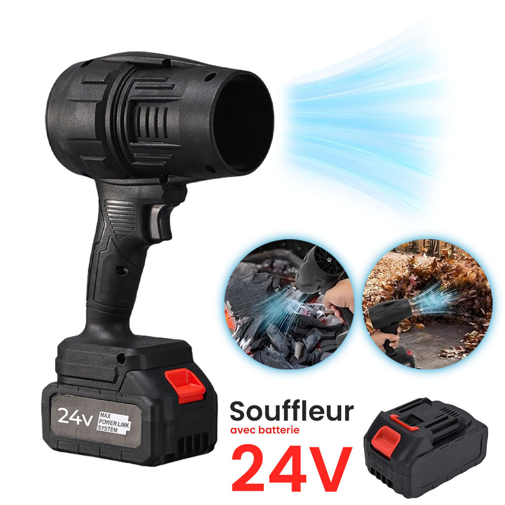 Souffleur à Jet Turbo Portable avec Batterie Lithium 24V- نافخ هواء جد قوي - تنزوت