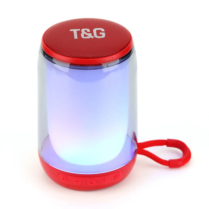 T&G Haut-parleur Bluetooth 5.3 à pulsation d'ambiance LED RGB