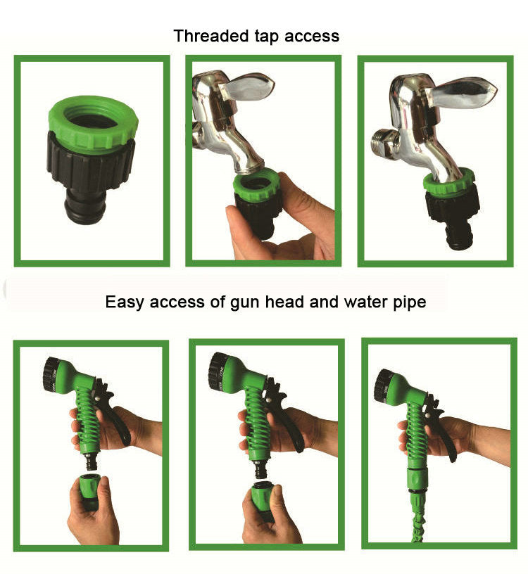 Magic hose Tuyau Arrosage Extensible et flexible 22.5M avec Pistolet à eau 7 jets