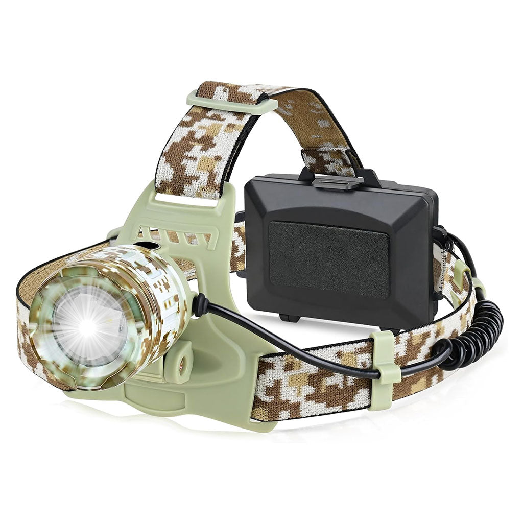 Lampe Frontale LED Motif Camouflage Rechargeable تنزوت