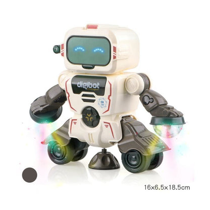Robot jouets pour enfants de danse musical rotatif à 360 degrés avec lumières colorées