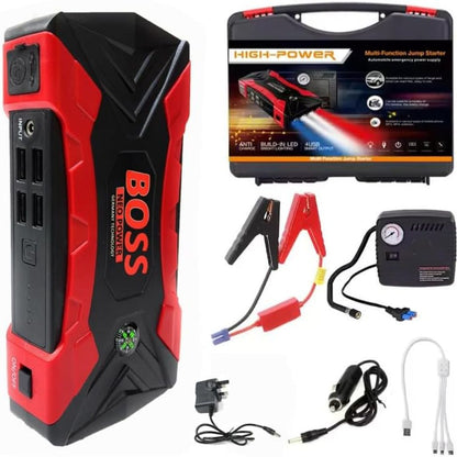 Démarreur Multifonction 99800mAh avec Compresseur d'Air et Câbles de Charge – بادئ تشغيل متعدد الوظائف