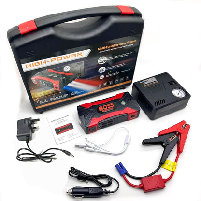 Démarreur Multifonction 99800mAh avec Compresseur d'Air et Câbles de Charge – بادئ تشغيل متعدد الوظائف