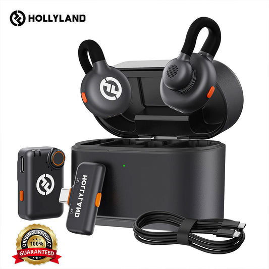 Microphone cravate sans fil Hollyland Lark M2S Combo (récepteur caméra + récepteur USB-C + câble Lightning) تنزوت