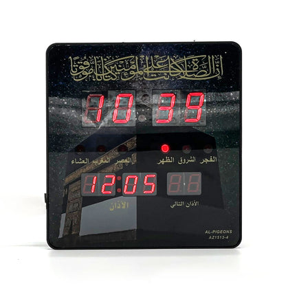 Horloge Islamic Digitale LED avec Heures de Prière Automatiques et Appel à la Prière – ساعة رقمية مع أوقات الصلاة والأذان
