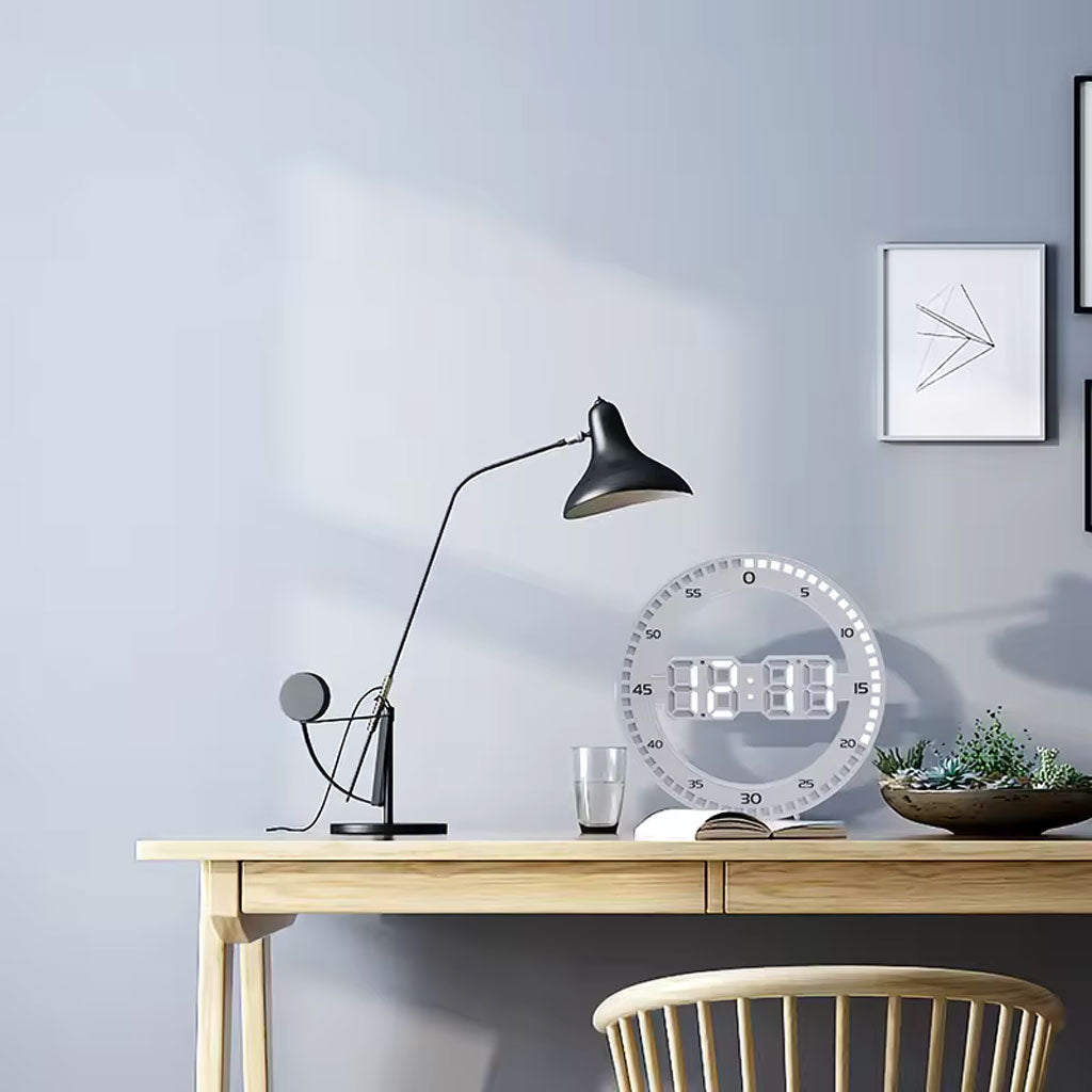 Horloge Murale et Réveil Affichage des Chiffres LED