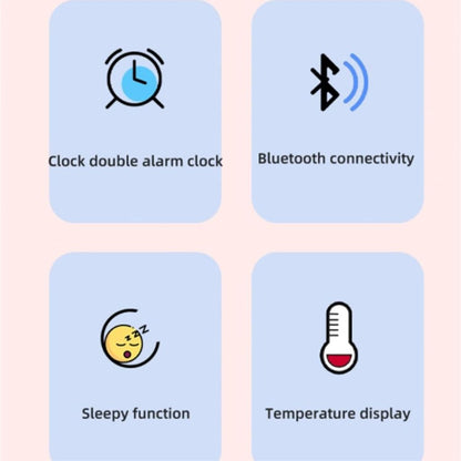 Réveil Numérique Sans Fil avec Affichage LED Miroir et Haut-Parleur Bluetooth - منبه رقمي لاسلكي بشاشة مرآة ومكبر صوت بلوتوث
