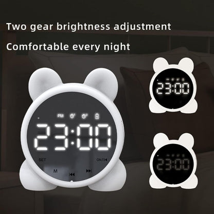 Réveil Numérique Sans Fil avec Affichage LED Miroir et Haut-Parleur Bluetooth - منبه رقمي لاسلكي بشاشة مرآة ومكبر صوت بلوتوث