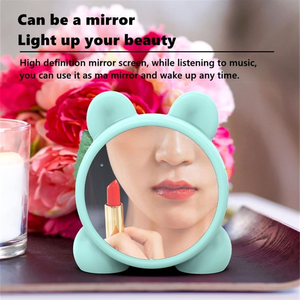 Réveil Numérique Sans Fil avec Affichage LED Miroir et Haut-Parleur Bluetooth - منبه رقمي لاسلكي بشاشة مرآة ومكبر صوت بلوتوث