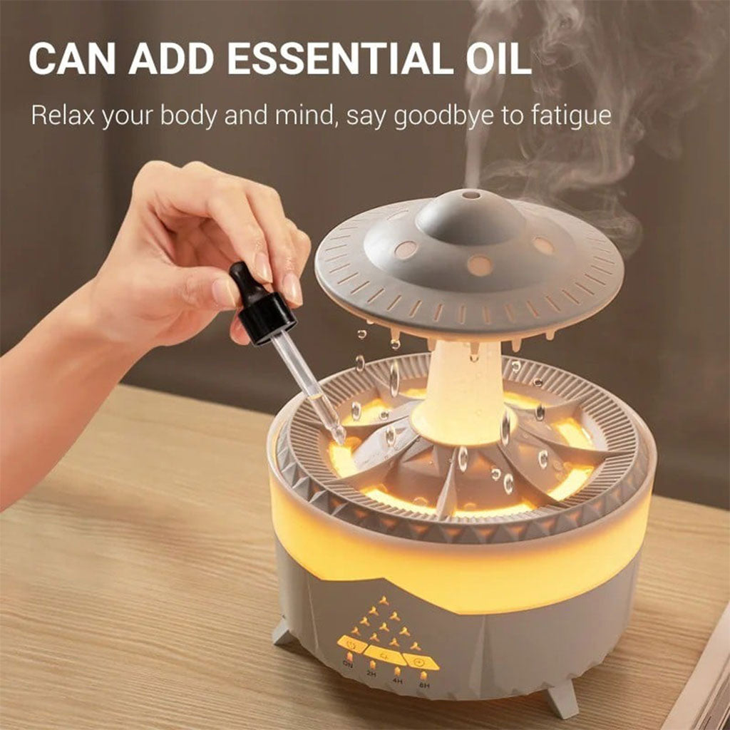 Lampe d’humidification par gouttelettes d’eau 350ML ultrasonique, avec télécommande