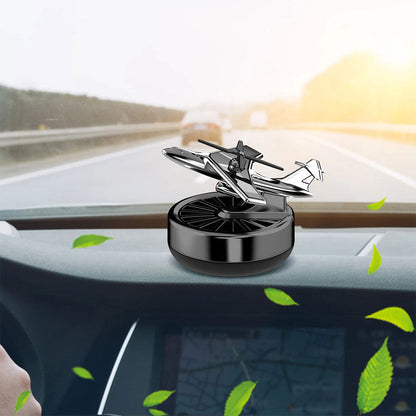 Diffuseur d’arome et parfum solaire rotatif pour Voiture Forme Avion + huile essentielle