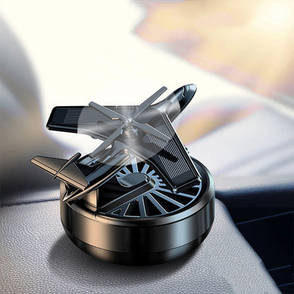 Diffuseur d’arome et parfum solaire rotatif pour Voiture Forme Avion + huile essentielle