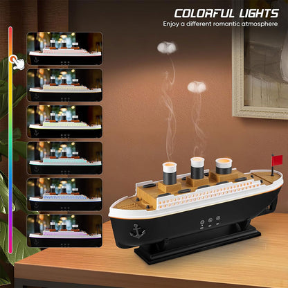Bateau Jellyfish Diffuseur d’huiles essentielles 250ml avec télécommande – معطر جو على شكل باخرة