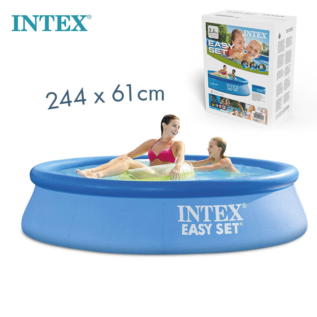 INTEX Piscine Gonflable Ronde Easy Set , Blue, L x 244x60cm 28106NP تنزوت