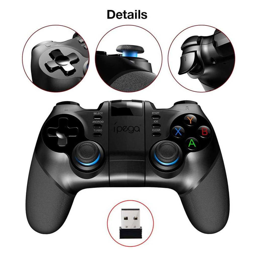 Manette de jeu sans fil IPEGA PG-9156 3en1 avec support téléphone – يد تحكم لاسلكية