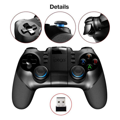 Manette de jeu sans fil IPEGA PG-9156 3en1 avec support téléphone – يد تحكم لاسلكية