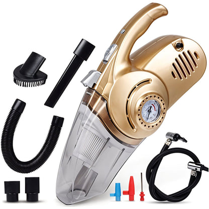 Aspirateur Portable 4 en 1 pour Voiture avec Gonfleur de Pneu Numérique – مكنسة كهربائية وجهاز نفخ العجلات - تنزوت