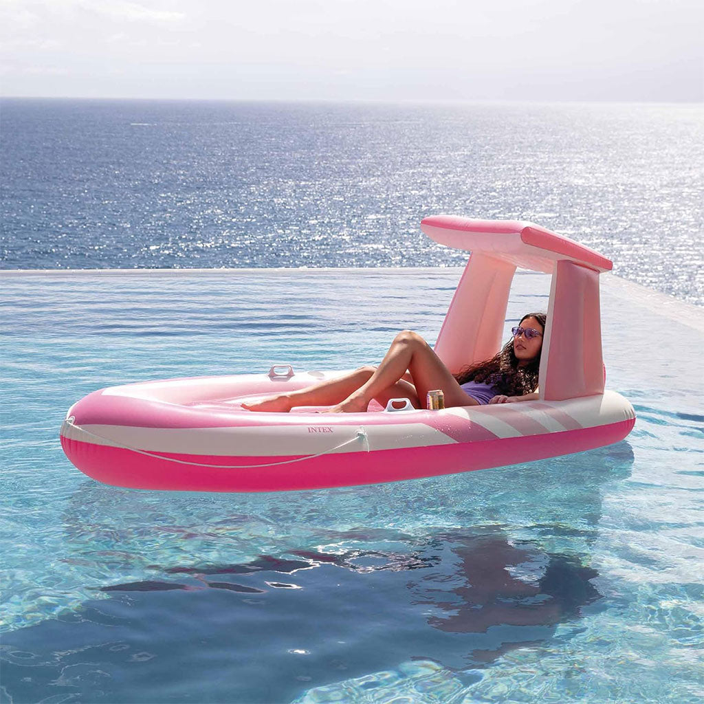 Matelas Gonflable Pink Paradise avec Toit et Porte-Gobelet Intex 57804EU – فرشة هوائية حجم كبير